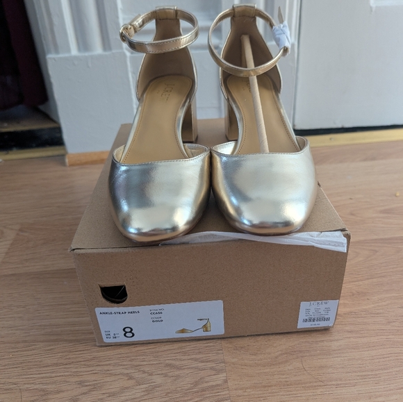 NWT J. Crew Factory Ankle-Strap Heels - Picture 3 of 5